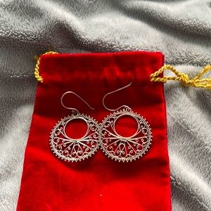 Silver dangle earrings
